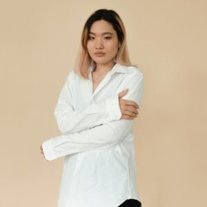 Classic Women’s White Button-Down Shirt